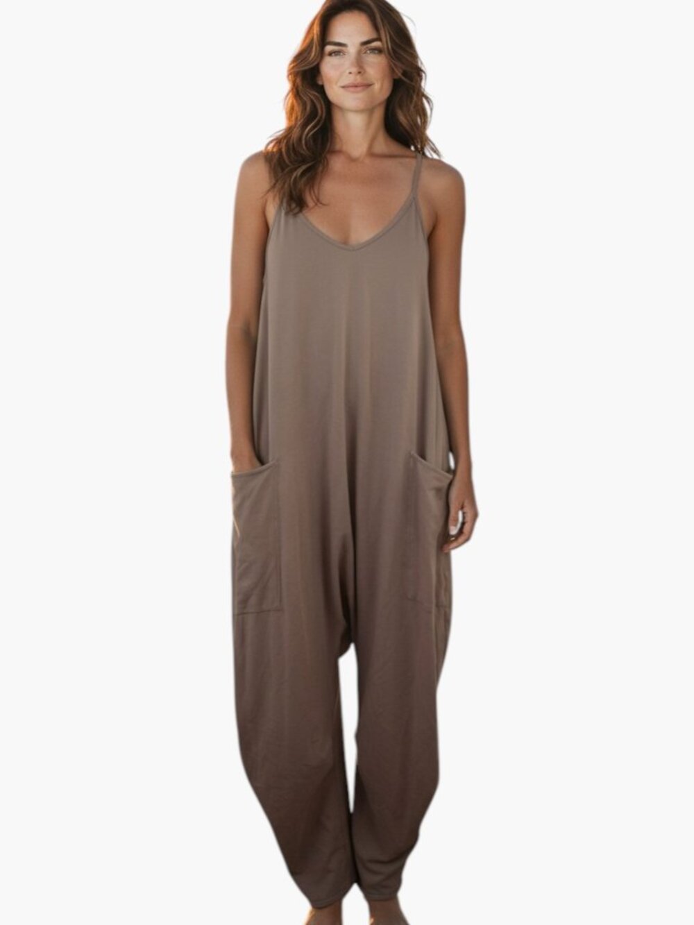 Free People FP Movement Hot Shot Onesie Mocha Latte Tan Womens L